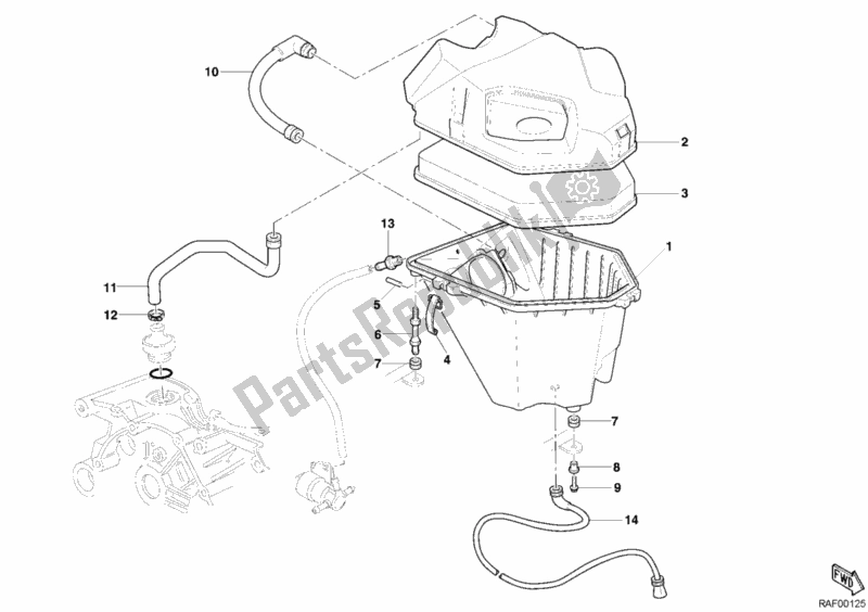 All parts for the Intake of the Ducati Multistrada 1100 S USA 2008
